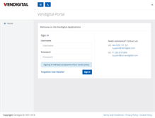Tablet Screenshot of portal.vendigital.com